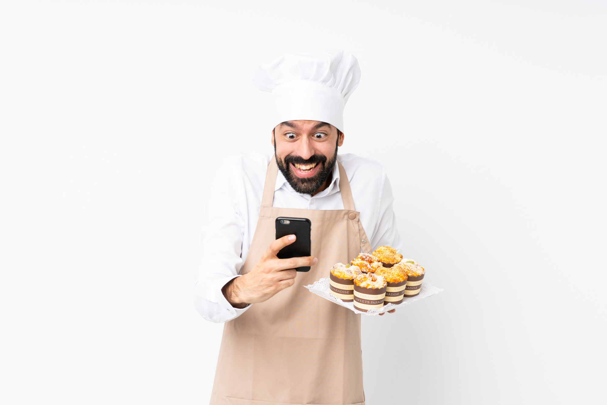 Portrait of pastry instructor in studio